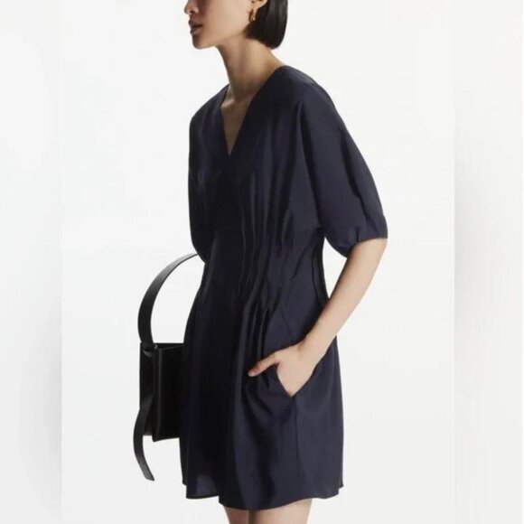 COS Black Short Puff Sleeve Romper - Picture 2 of 5